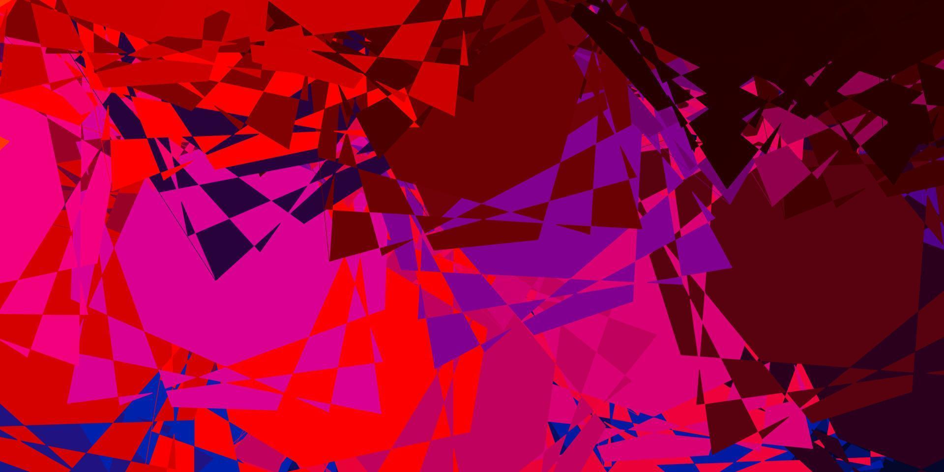 donkerblauw, rood vectormalplaatje met driehoeksvormen. vector