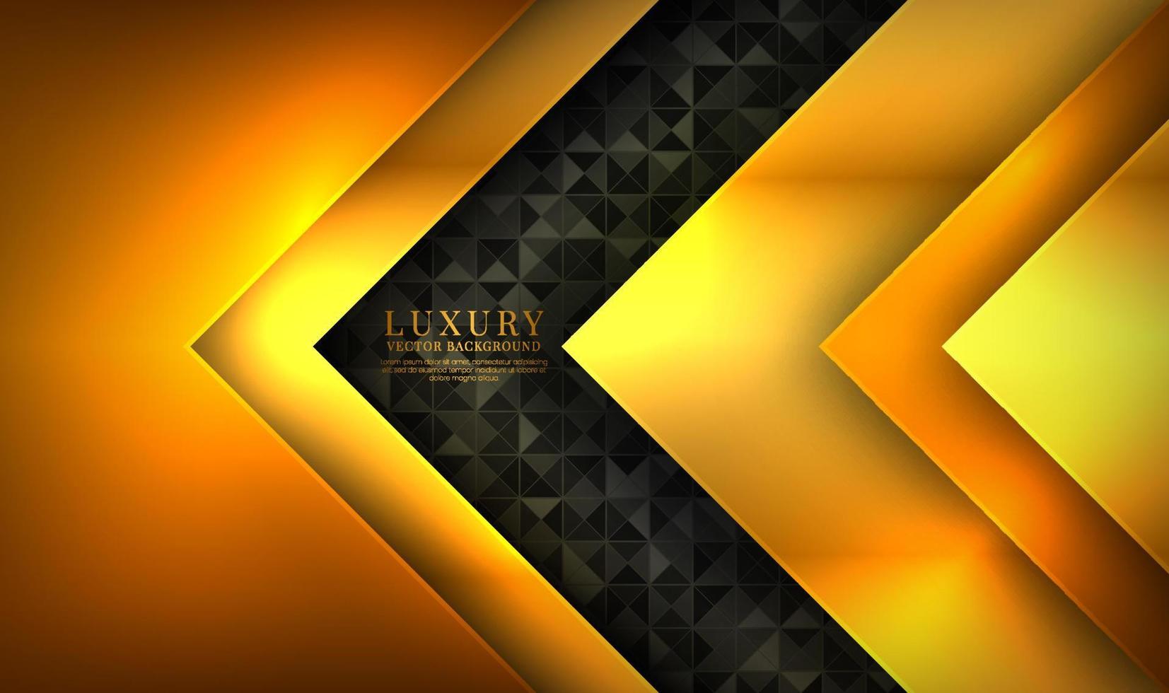 3d gouden luxe abstract achtergrond overlappen lagen Aan donker ruimte met sparkles effect decoratie. grafisch ontwerp element uitknippen stijl concept voor banier, folder, kaart, brochure omslag, of landen bladzijde vector