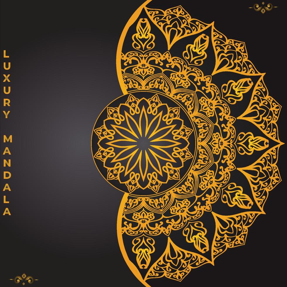 luxe sier- mandala ontwerp achtergrond met arabesk patroon Arabisch Islamitisch oosten- stijl vector