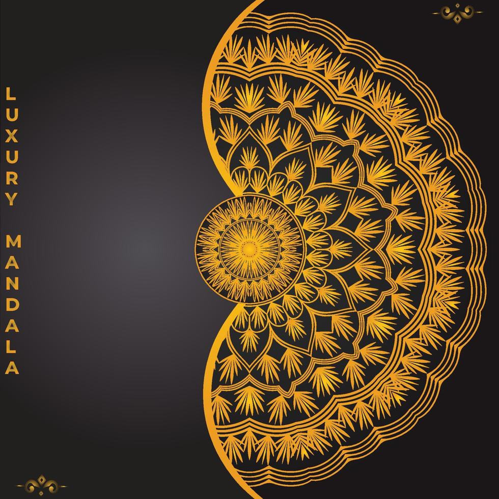 luxe sier- mandala ontwerp achtergrond met arabesk patroon Arabisch Islamitisch oosten- stijl vector