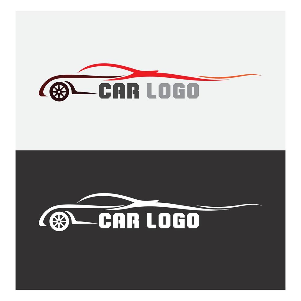 auto auto logo ontwerp met concept sportwagen voertuig pictogram silhouette.vector illustratie ontwerpsjabloon. vector