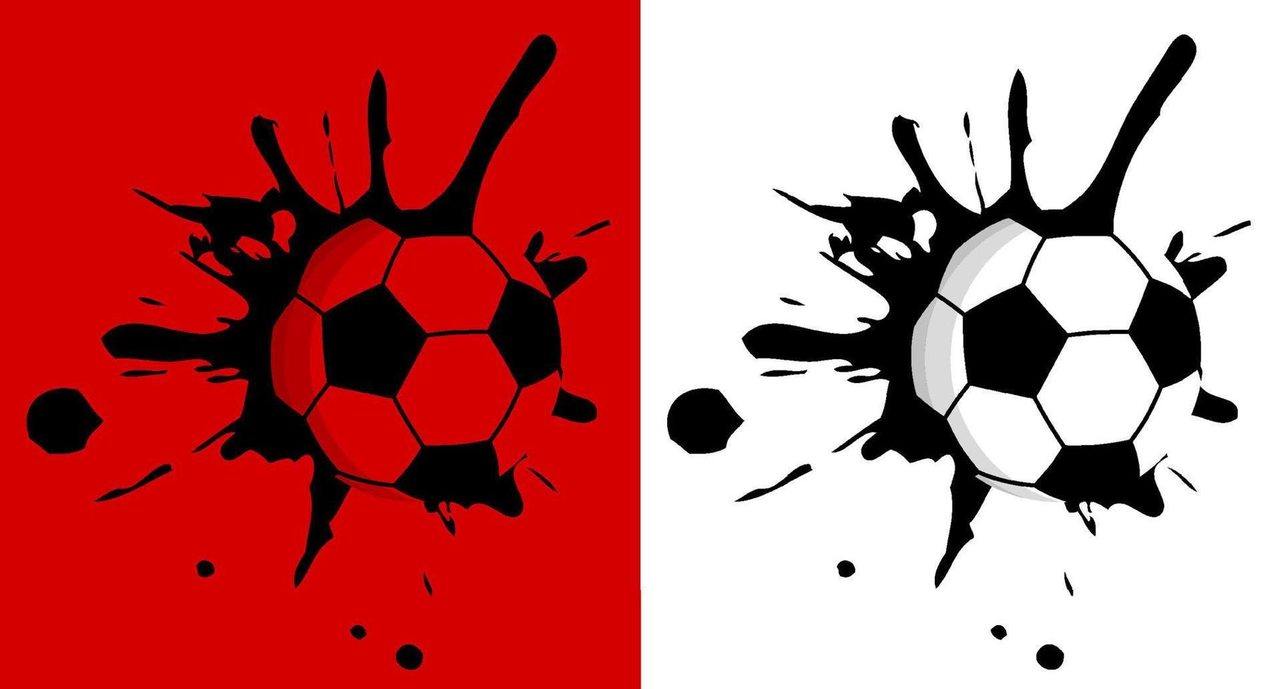 bal voor voetbal, Amerikaans voetbal raken de muur met spatten. sport apparatuur. team sport. actief levensstijl. vector