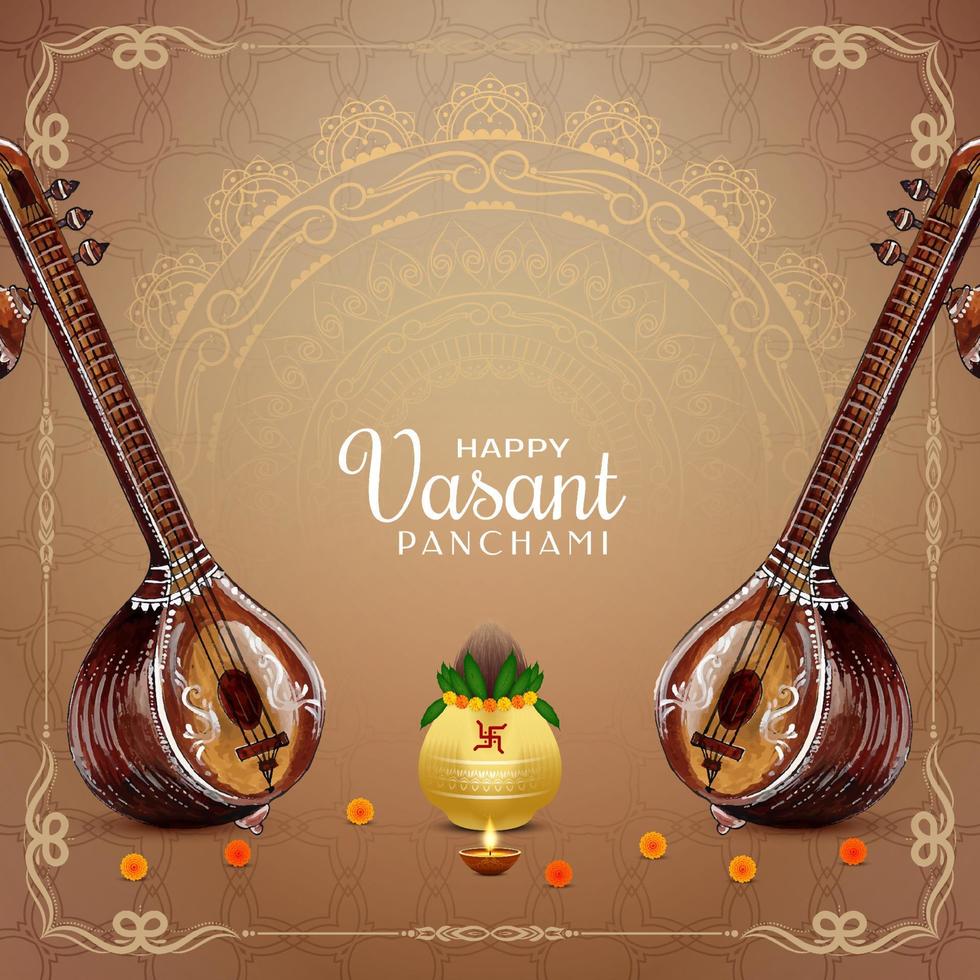 illustratie van vasant panchami festival achtergrond ontwerp vector