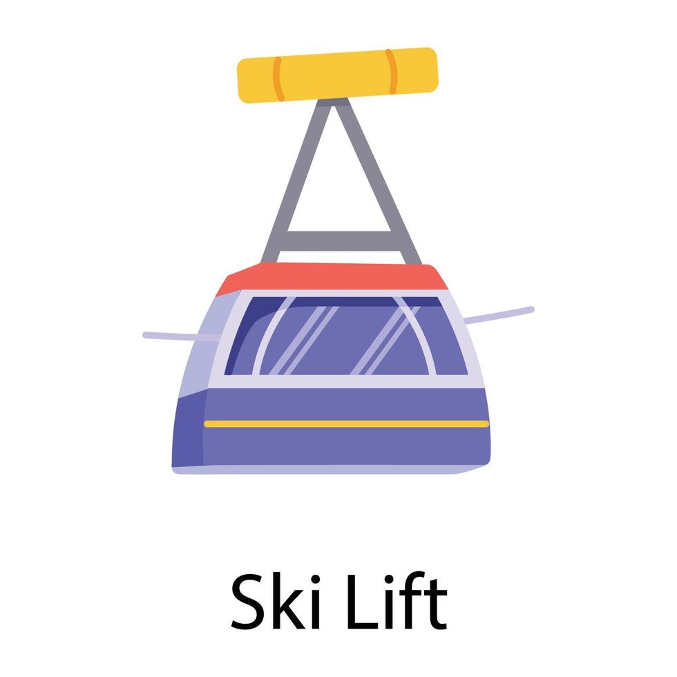 trendy skilift vector