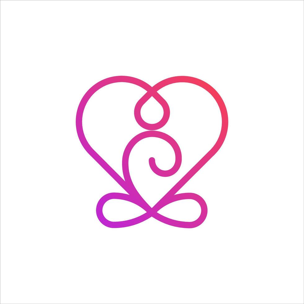 yoga liefde logo vector