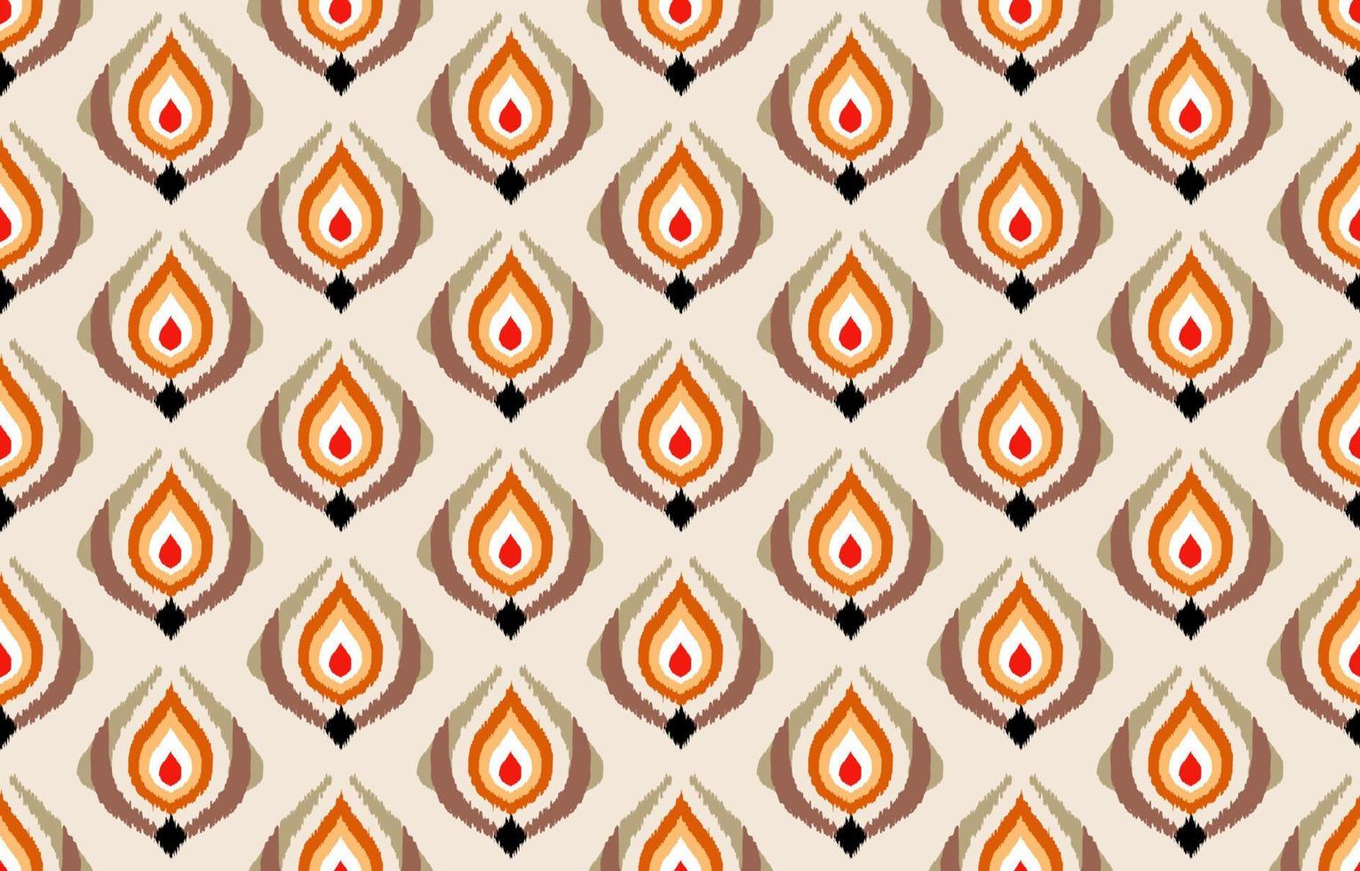 etnisch patroon ikat naadloos. meetkundig tribal Afrikaanse Indisch traditioneel borduurwerk vector achtergrond. aztec kleding stof tapijt batik ornament chevron textiel decoratie behang