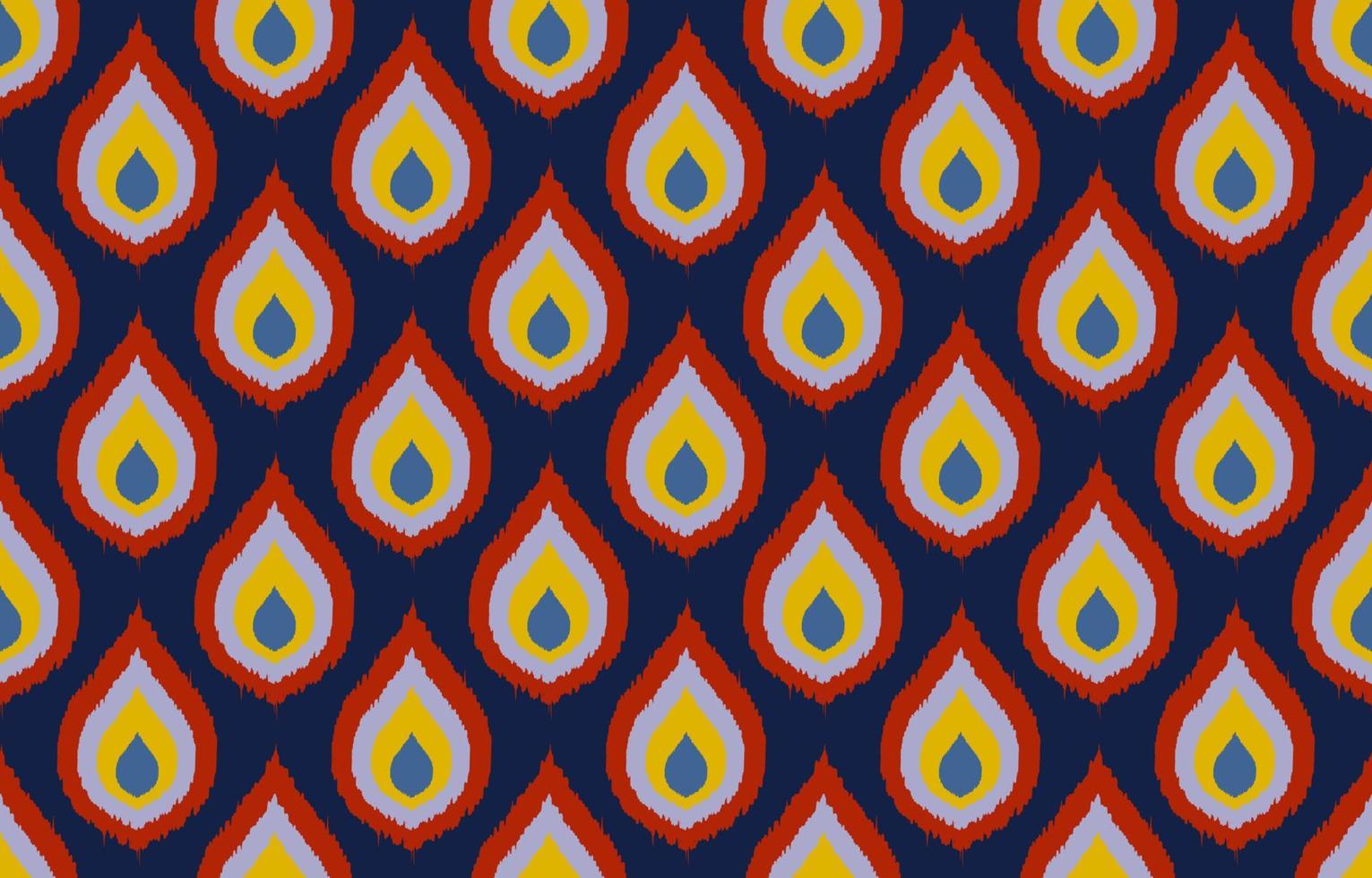 etnisch patroon ikat naadloos. meetkundig tribal Afrikaanse Indisch traditioneel borduurwerk vector achtergrond. aztec kleding stof tapijt batik ornament chevron textiel decoratie behang