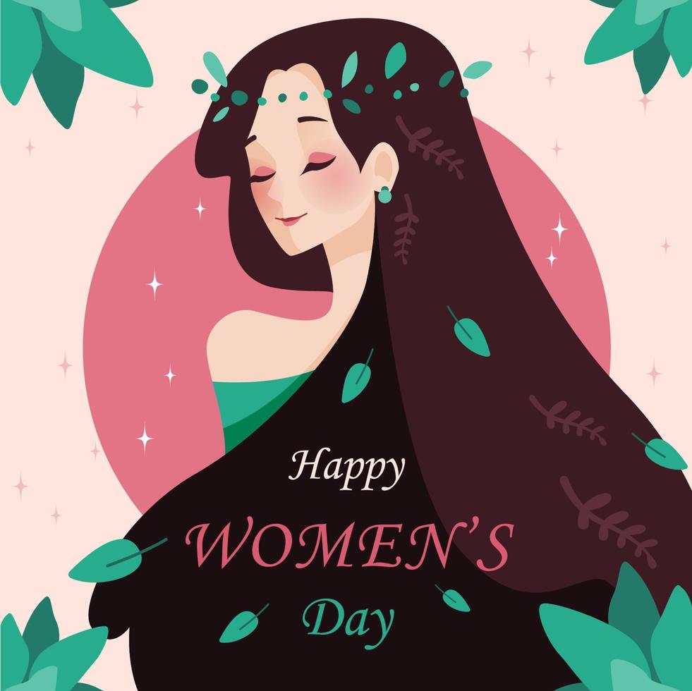 Internationale vrouwen dag bloemen groet kaart ontwerp. vrouwen dag sjabloon geschikt voor poster banier folder achtergrond. vector