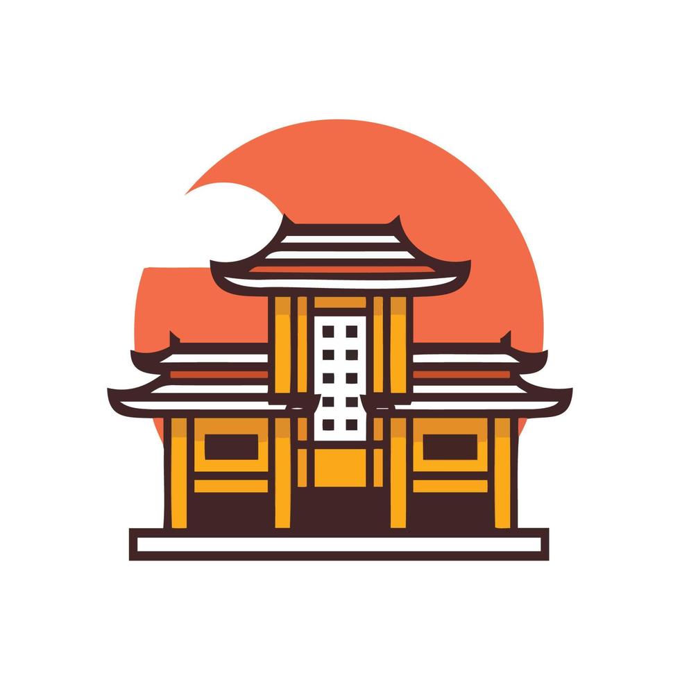 Japan beroemd mijlpaal pictogrammen. vector illustraties.olorful vlak stijl icoon ontwerp