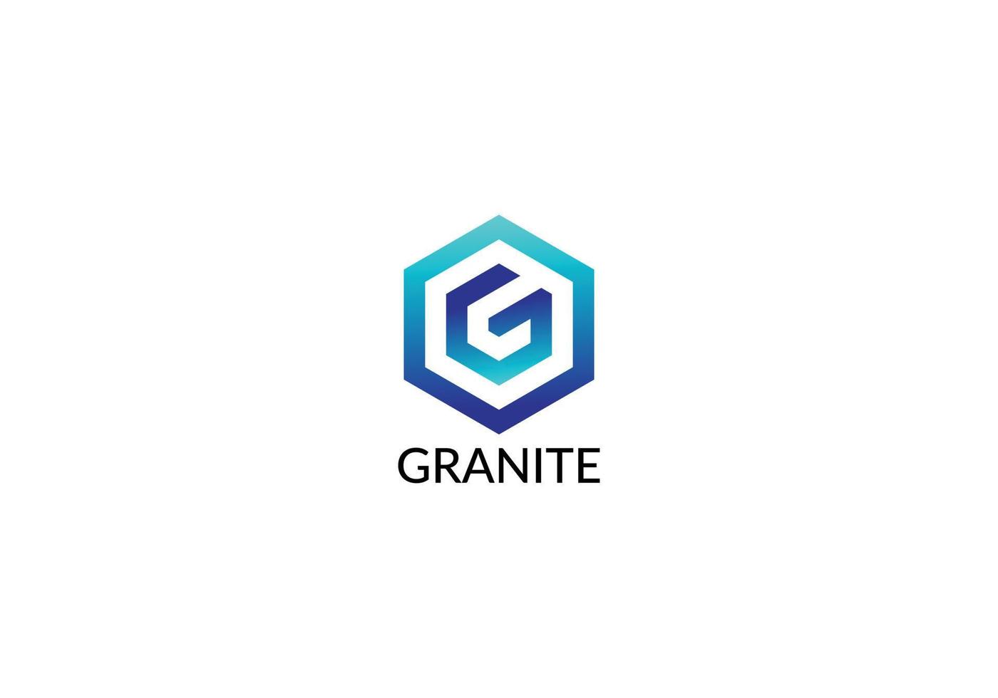 graniet abstract g brief modern embleem logo ontwerp vector