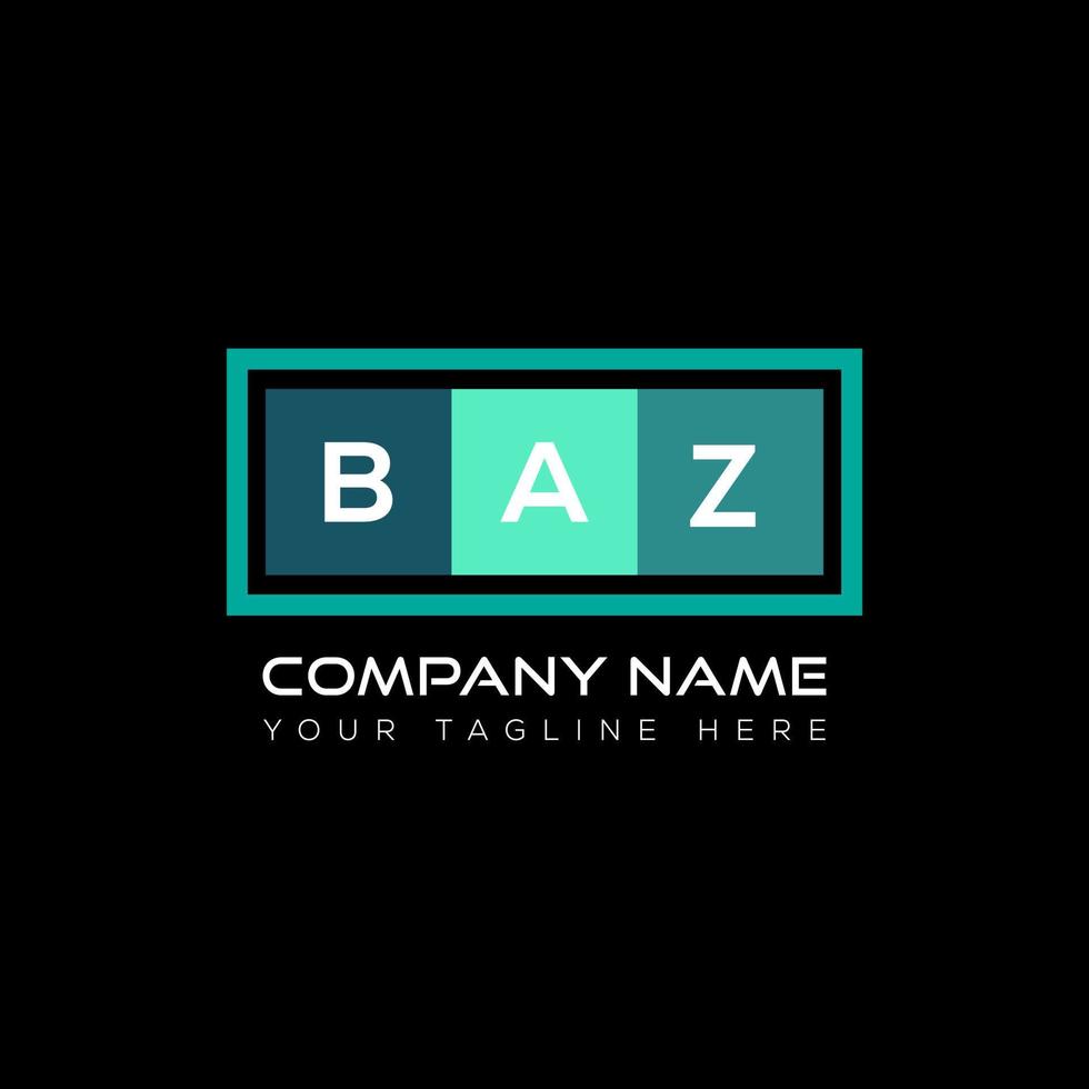 baz brief logo creatief ontwerp. baz uniek ontwerp. vector