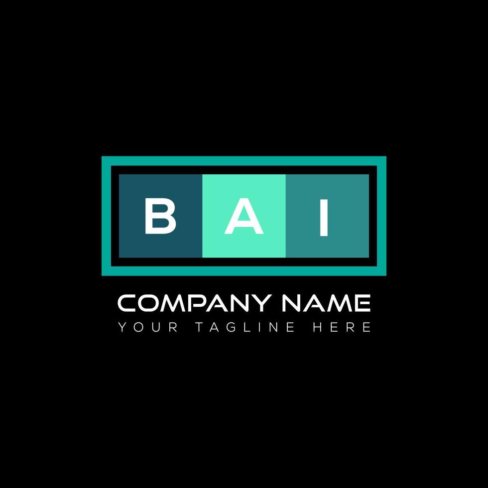 bai brief logo creatief ontwerp. bai uniek ontwerp. vector