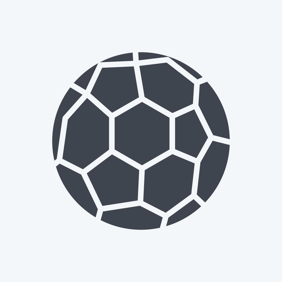 icoon voetbal bal. verwant naar sport- uitrusting symbool. glyph stijl. gemakkelijk ontwerp bewerkbaar. gemakkelijk illustratie vector