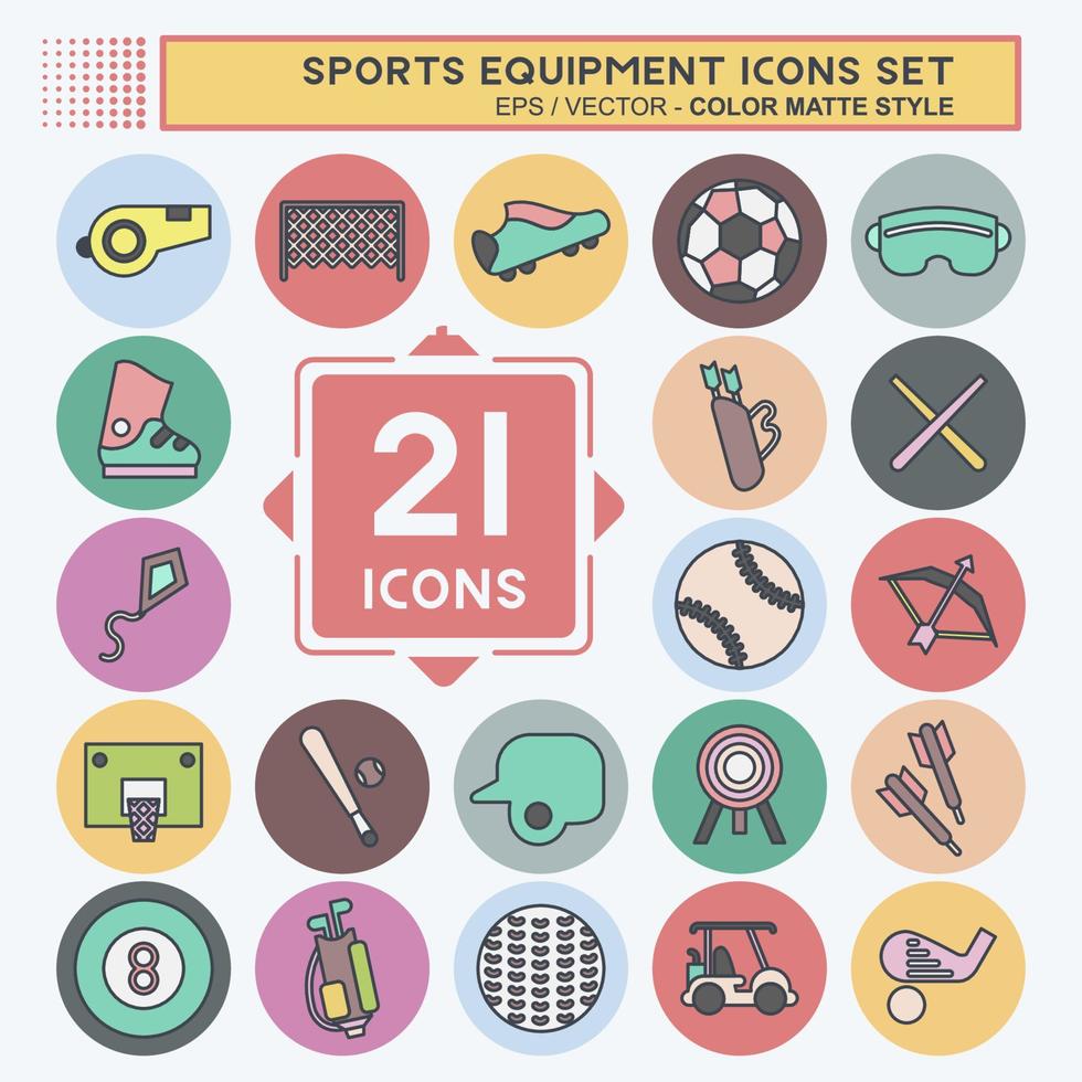icoon reeks sport- apparatuur. verwant naar sport- uitrusting symbool. kleur maat stijl. gemakkelijk ontwerp bewerkbaar. gemakkelijk illustratie vector