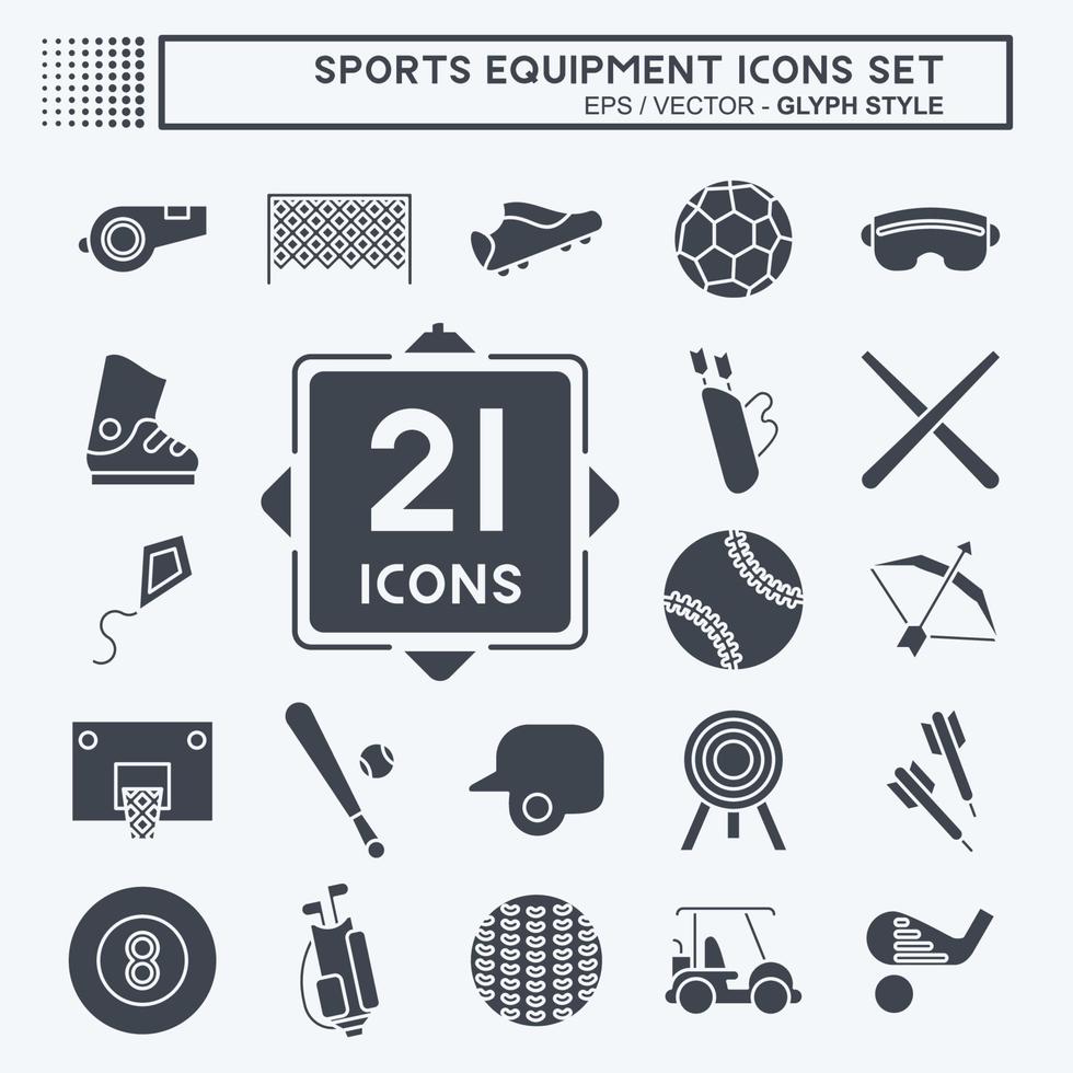 icoon reeks sport- apparatuur. verwant naar sport- uitrusting symbool. glyph stijl. gemakkelijk ontwerp bewerkbaar. gemakkelijk illustratie vector