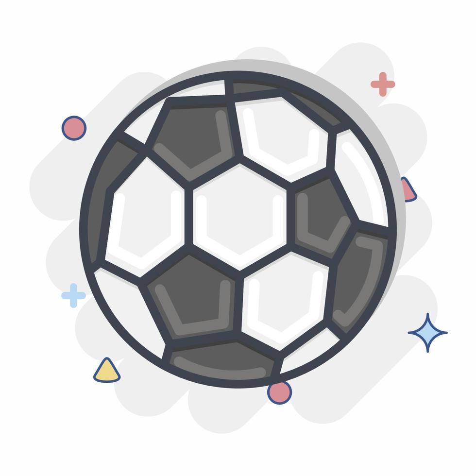 icoon voetbal bal. verwant naar sport- uitrusting symbool. grappig stijl. gemakkelijk ontwerp bewerkbaar. gemakkelijk illustratie vector