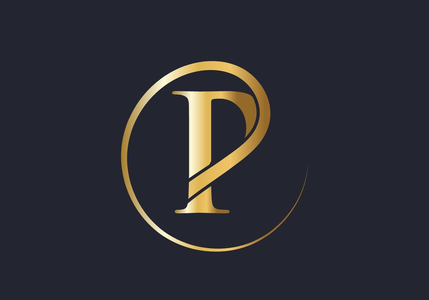luxe brief p logo. p logotype voor elegant en elegant mode symbool vector