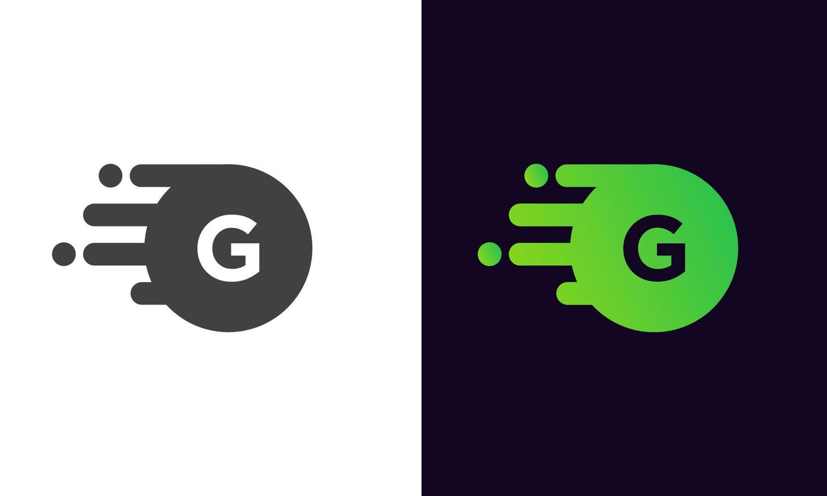 brief g technologie logo ontwerp sjabloon. modern logotype symbool vector