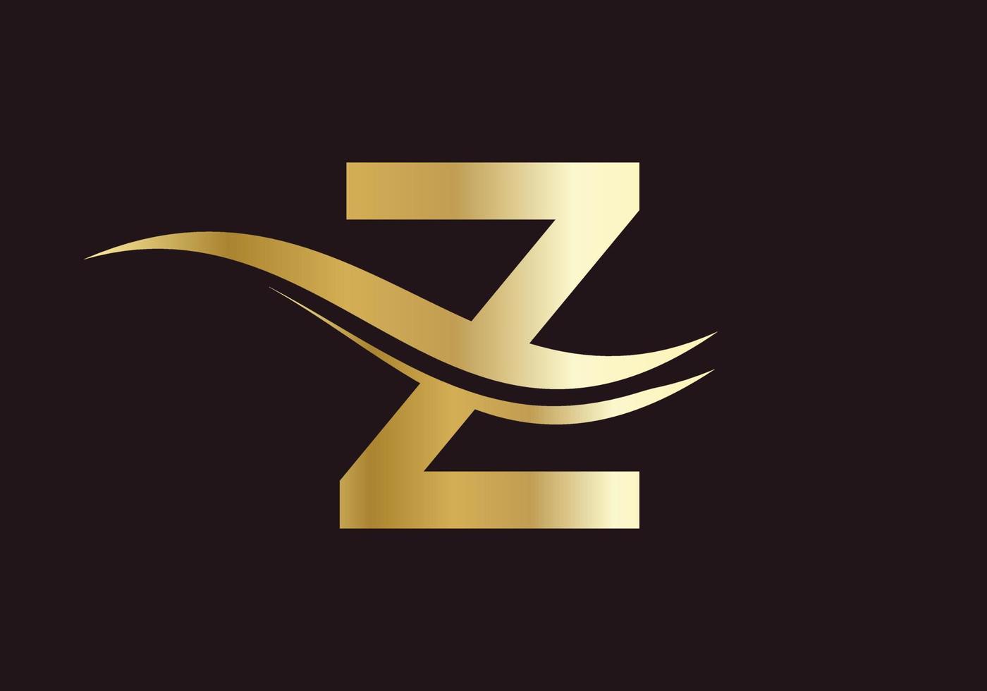 brief z logo luxe concept vector