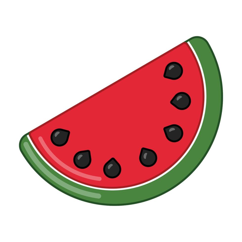 rood watermeloen plak zomer geïsoleerd icoon ontwerp vector