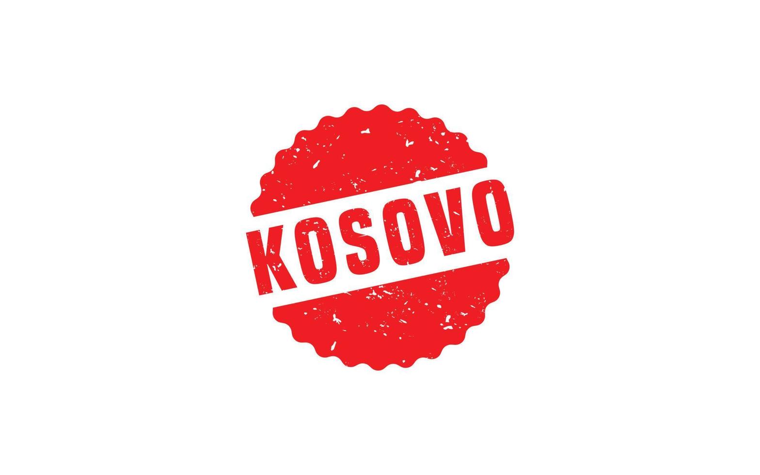 Kosovo postzegel rubber met grunge stijl Aan wit achtergrond vector