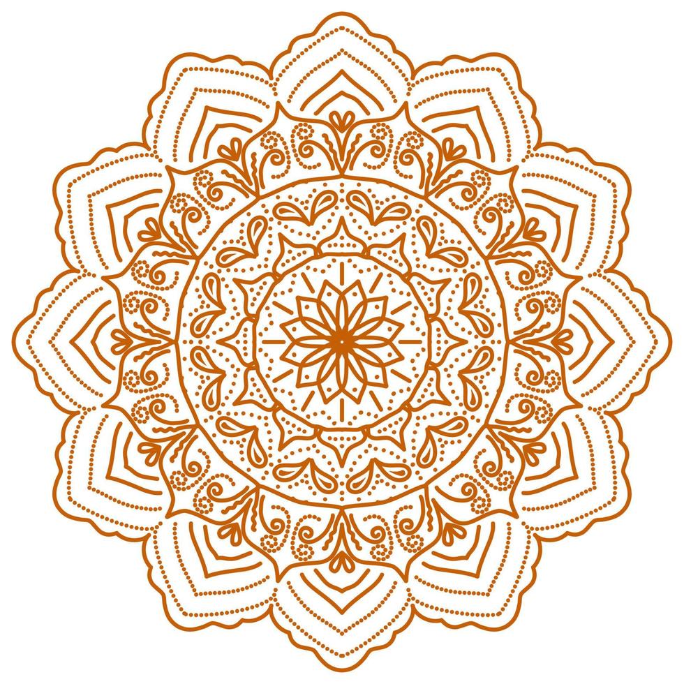 goud luxe Islamitisch mandala kant patroon vector