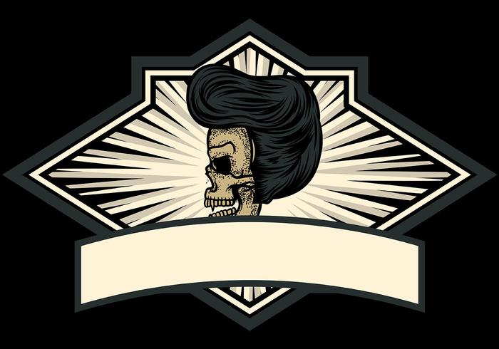 Skull Greaser-badge vector