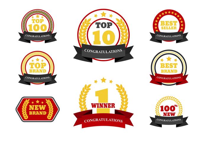 TOP-badge Vector Set