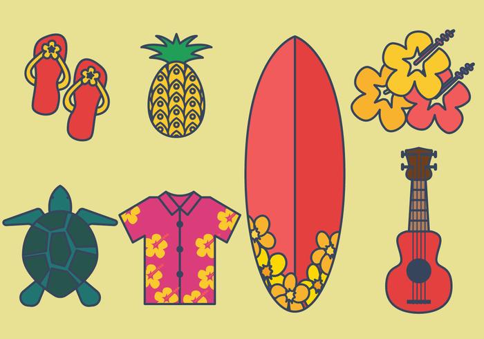 Hawaii vector set