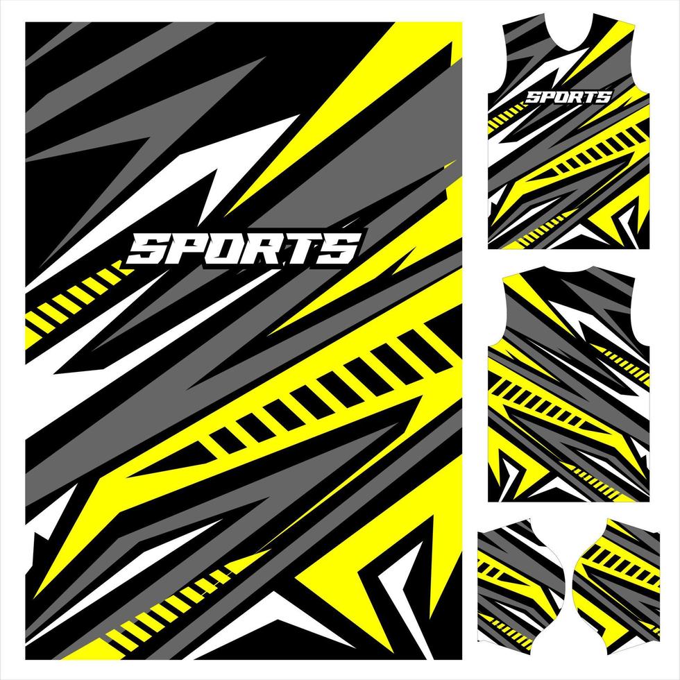 sport- Jersey patroon klaar naar afdrukken voor voetbal, Amerikaans voetbal, motorcross, racen, wielersport, inpakken sticker, lijn vector