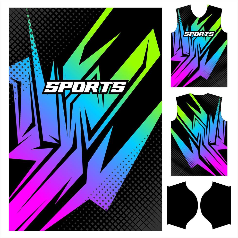 abstract t-shirt Jersey structuur ontwerp patroon klaar naar afdrukken voor voetbal motorcross wielersport het drukken vector