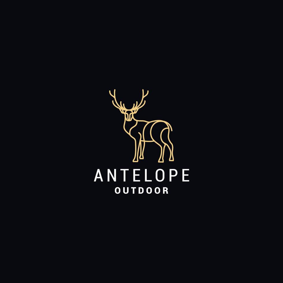 antilope logo ontwerp icoon vector