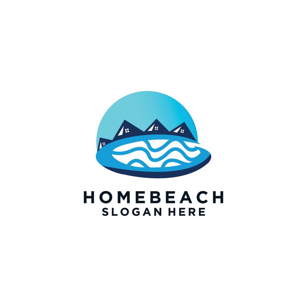 huis strand logo ontwerp inspiratie vector ontwerp templat