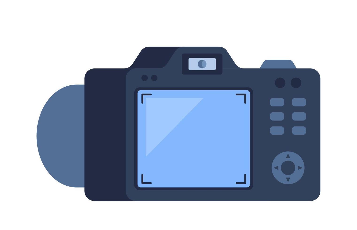 digitaal foto camera. slr camera. vector vlak stijl illustratie.