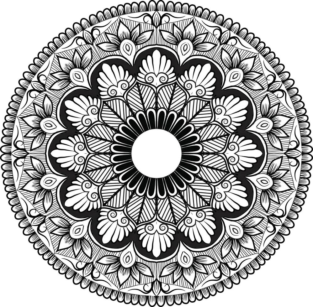 zwart-wit mandala vector
