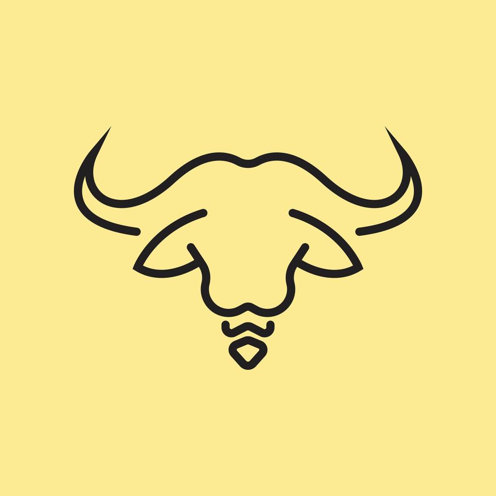 buffel hoofd icoon logo vector