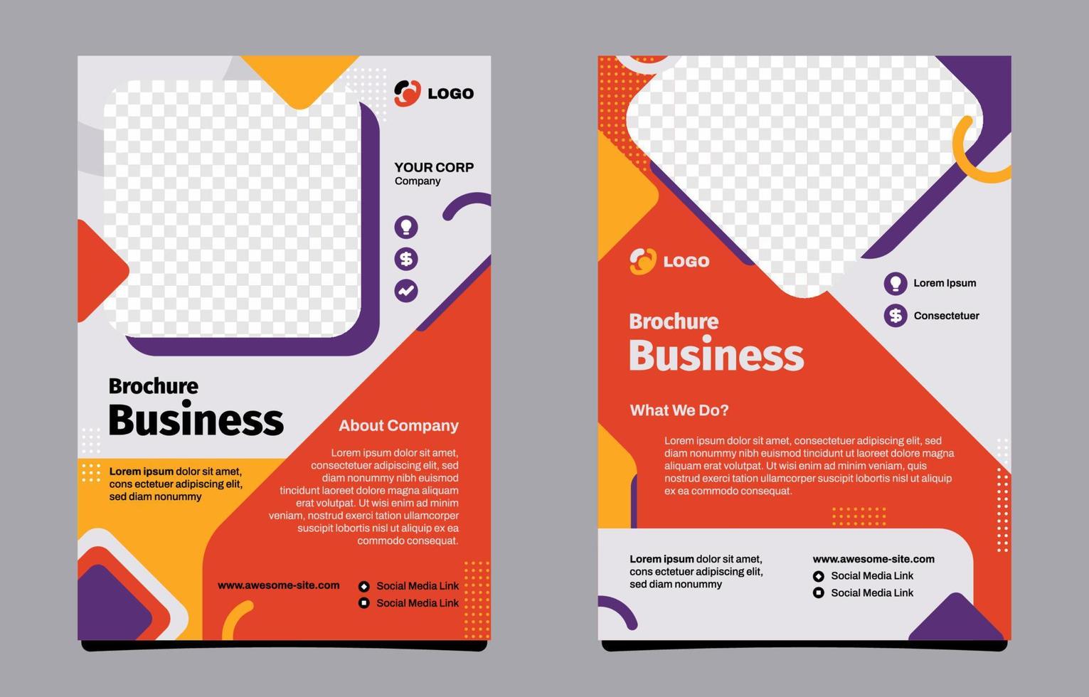 vlak stijl bedrijf essentieel brochure vector