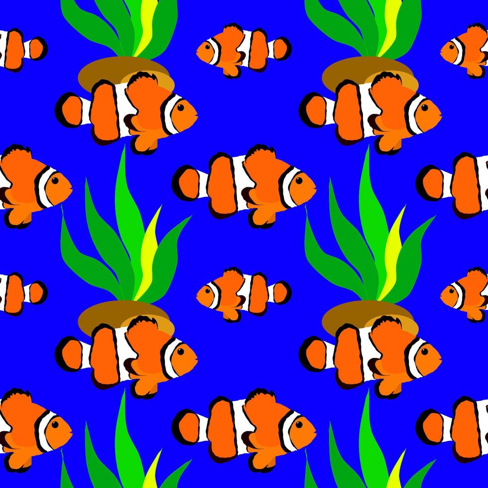patroon met vissen vector illustratie
