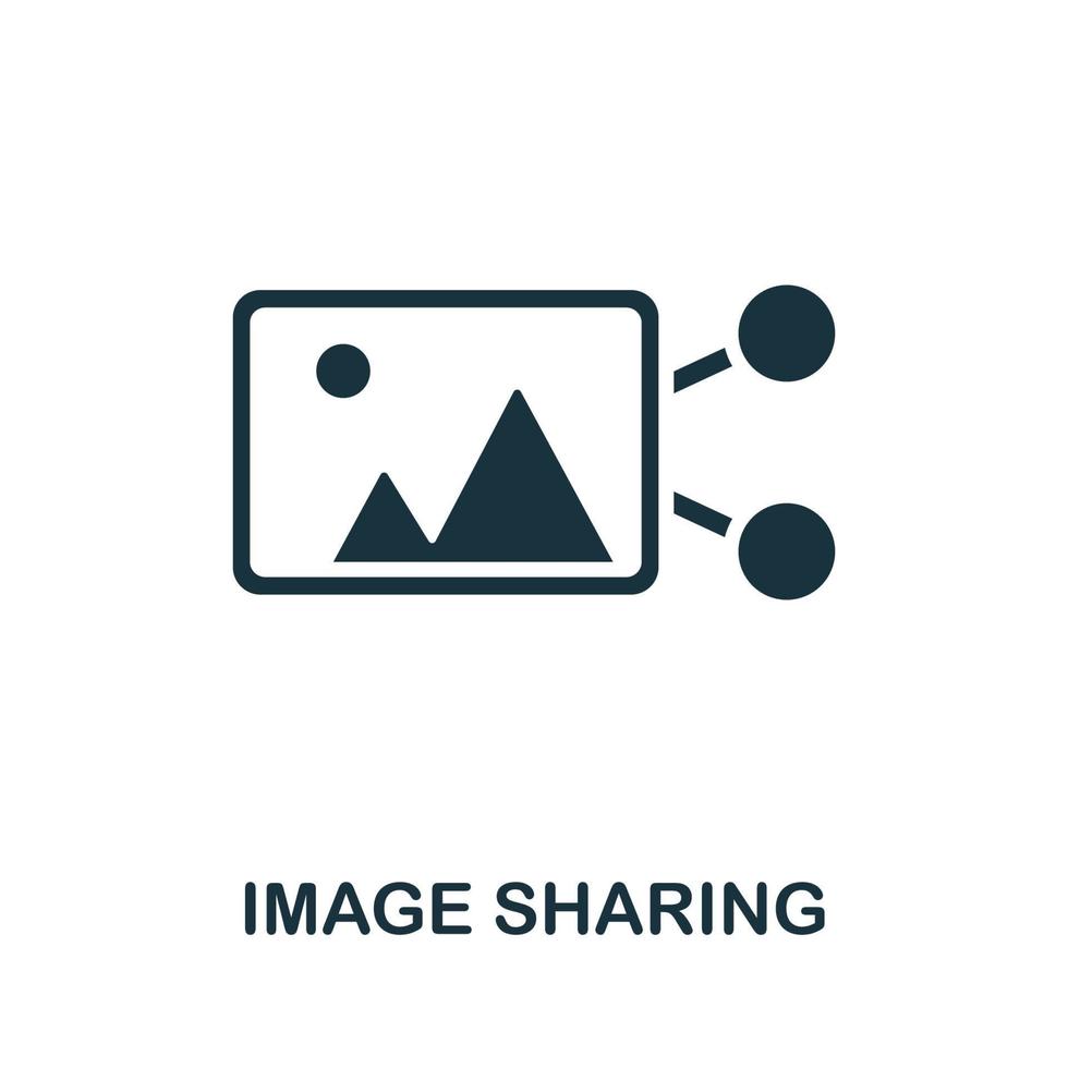 beeld sharing icoon. gemakkelijk illustratie van digitaal wet verzameling. creatief beeld sharing icoon voor web ontwerp, Sjablonen, infographics en meer vector