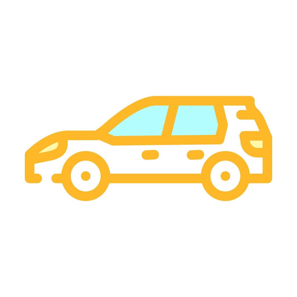 hatchback auto lichaam type kleur icoon vector illustratie