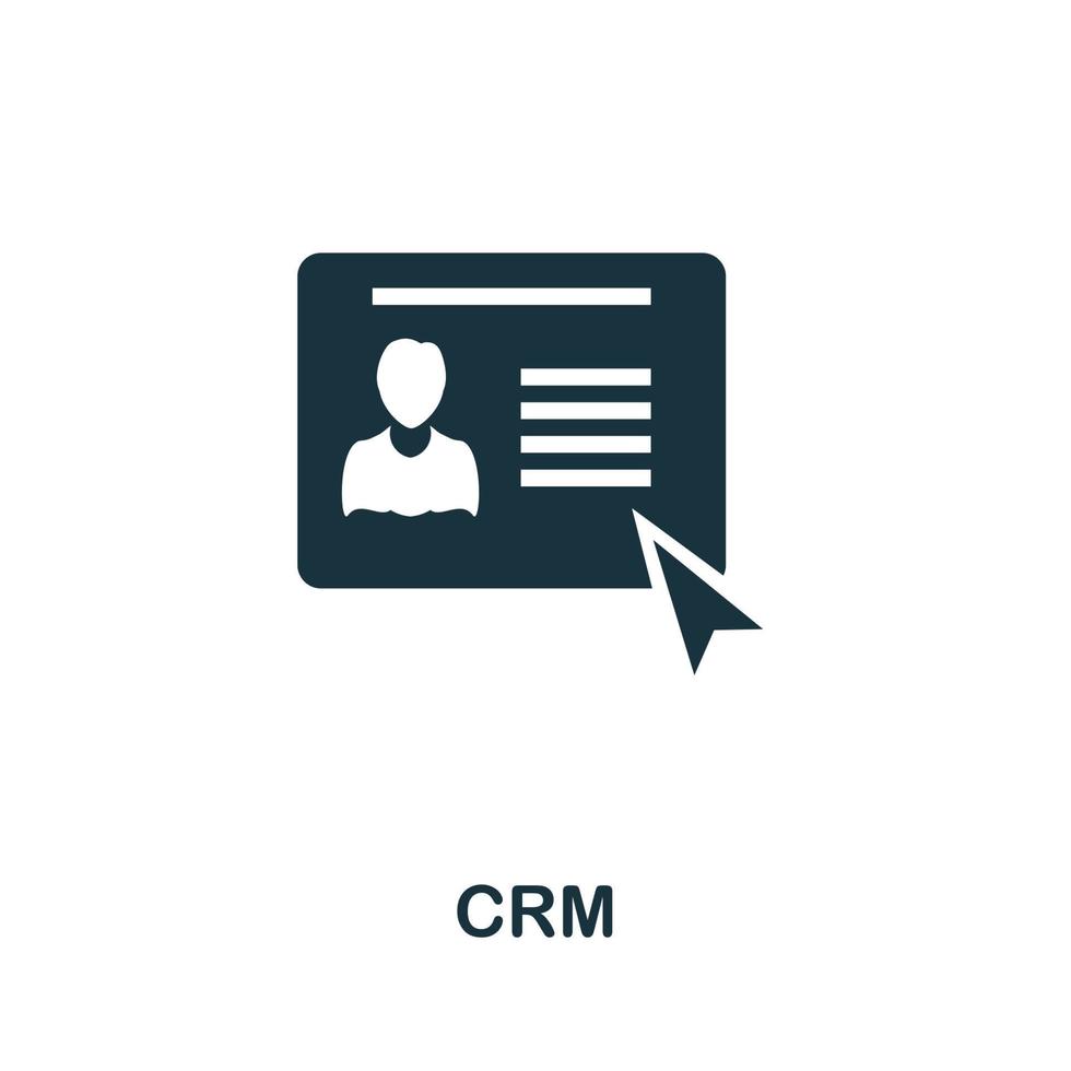 crm icoon. gemakkelijk element van bedrijf intelligentie- verzameling. creatief crm icoon voor web ontwerp, Sjablonen, infographics en meer vector