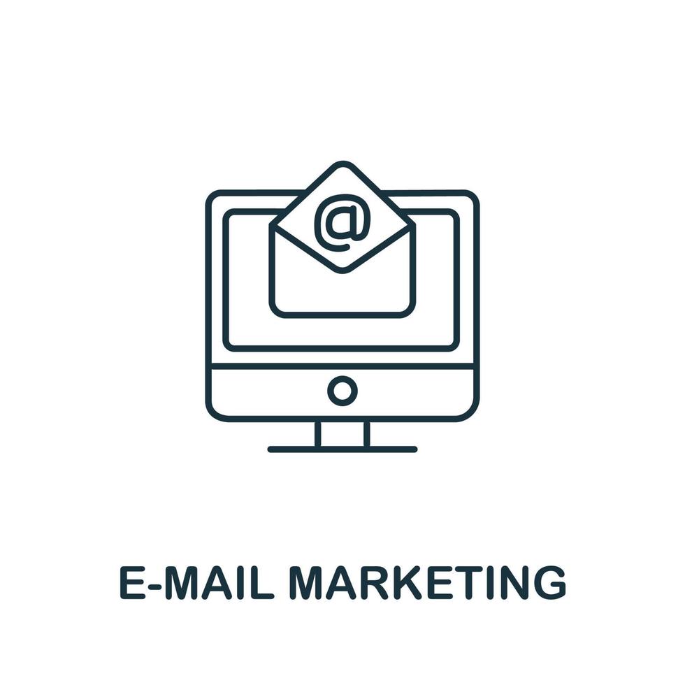 e-mail afzet icoon van digitaal afzet verzameling. gemakkelijk lijn element e-mail afzet symbool voor Sjablonen, web ontwerp en infographics vector