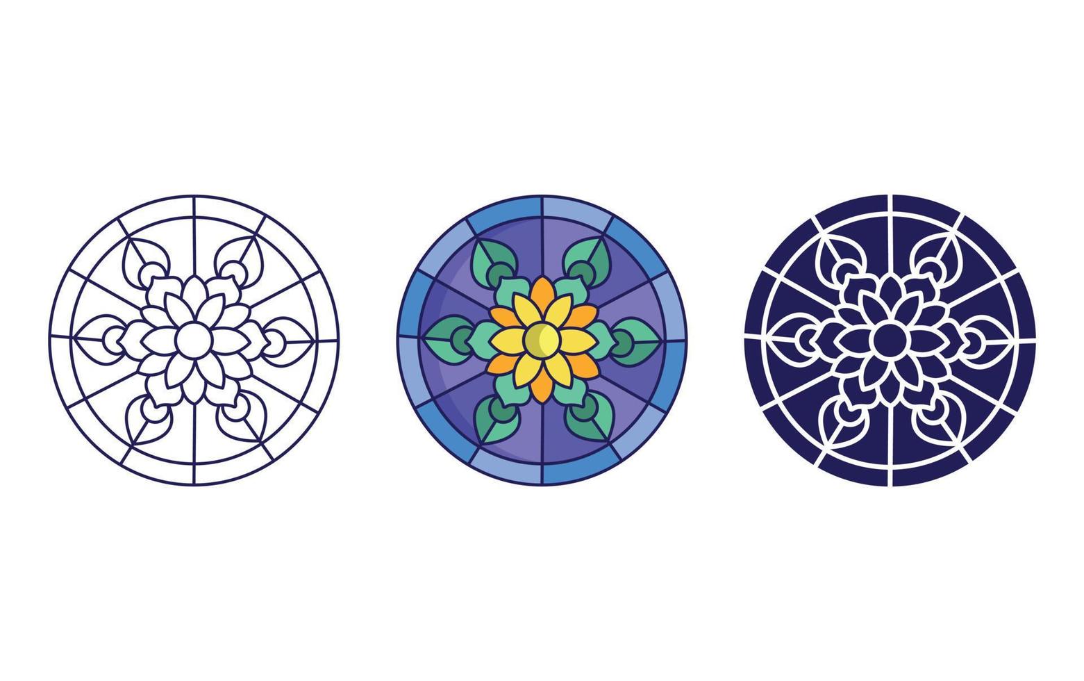 mandala icoon ontwerp, meetkundig ornament vector