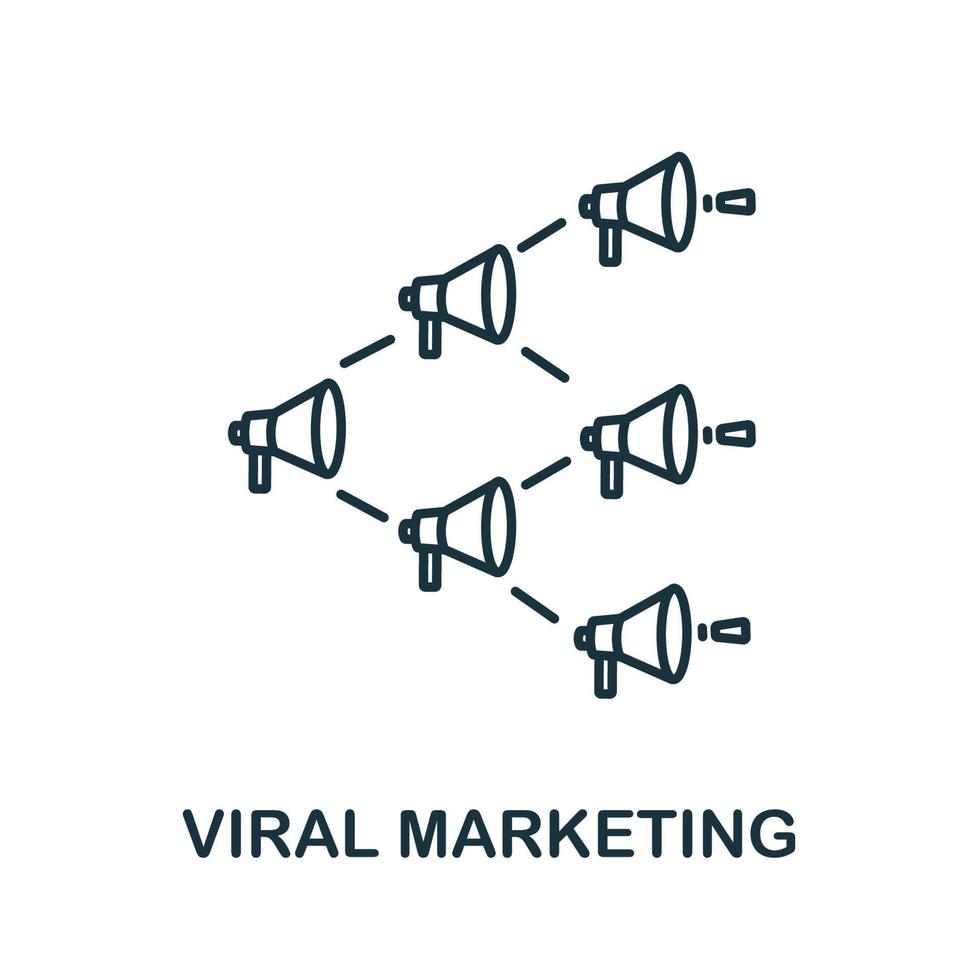 virale afzet icoon van digitaal afzet verzameling. gemakkelijk lijn element virale afzet symbool voor Sjablonen, web ontwerp en infographics vector