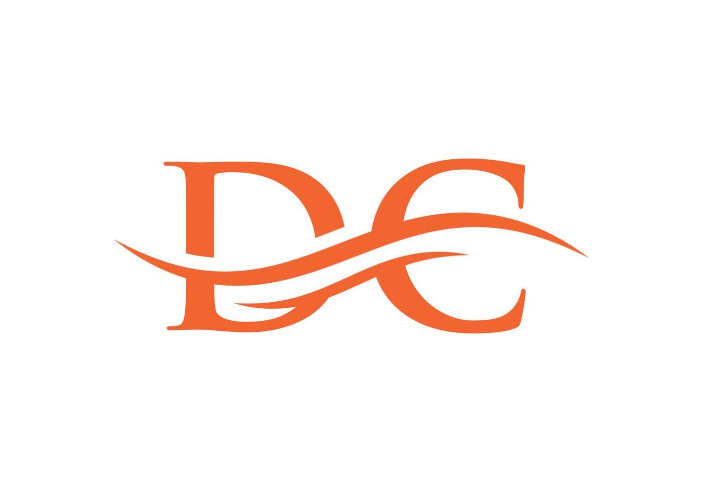 brief dc logo ontwerp vector