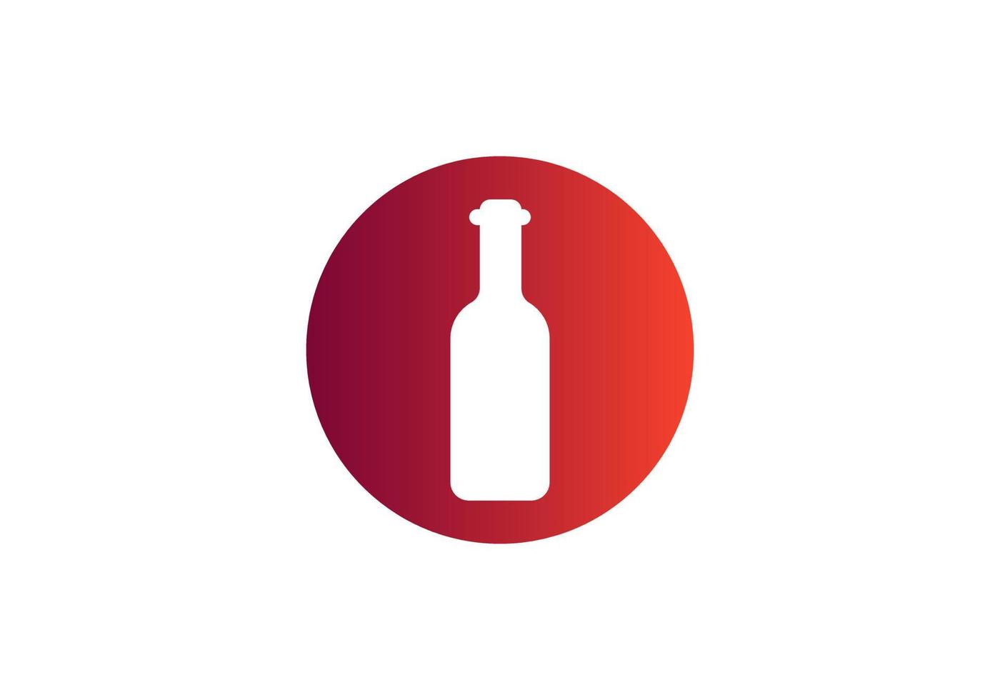 abstract wijn fles, viering partij logo met wijn fles vector
