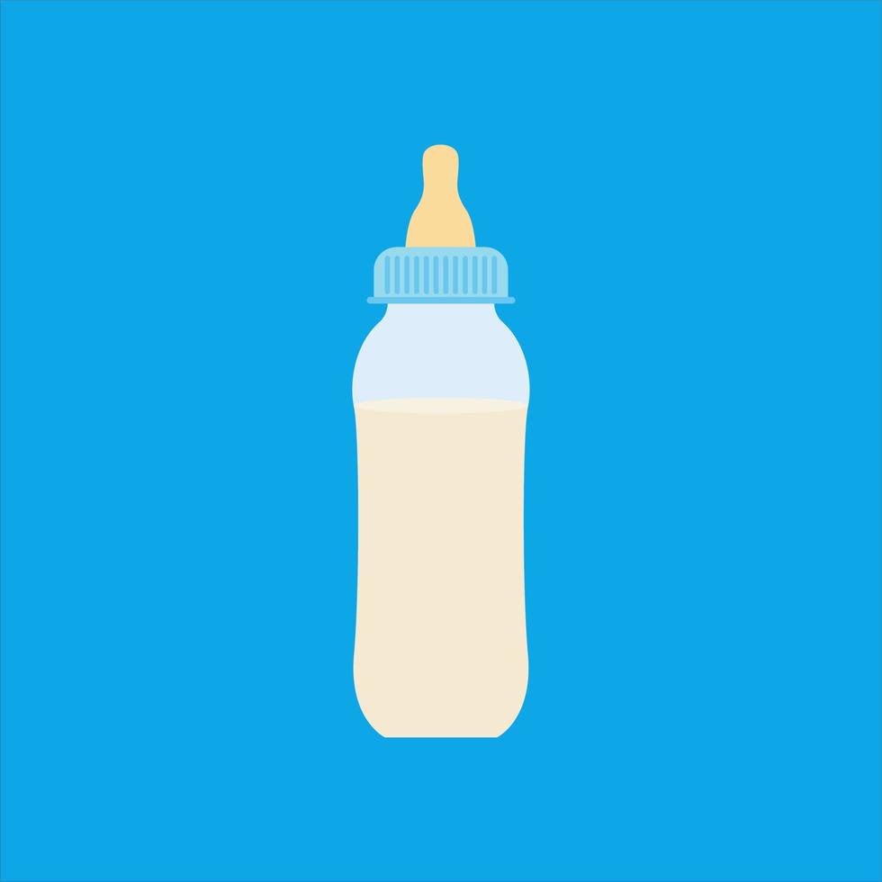 baby melk fles vector ontwerp illustratie geïsoleerd Aan kleur achtergrond. zuivel Product. geïsoleerd vector illustratie in tekenfilm stijl