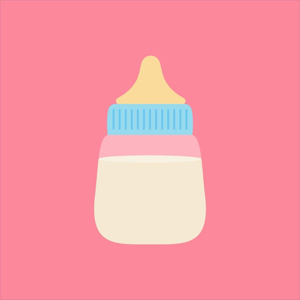 baby melk fles vector ontwerp illustratie geïsoleerd Aan kleur achtergrond. zuivel Product. geïsoleerd vector illustratie in tekenfilm stijl