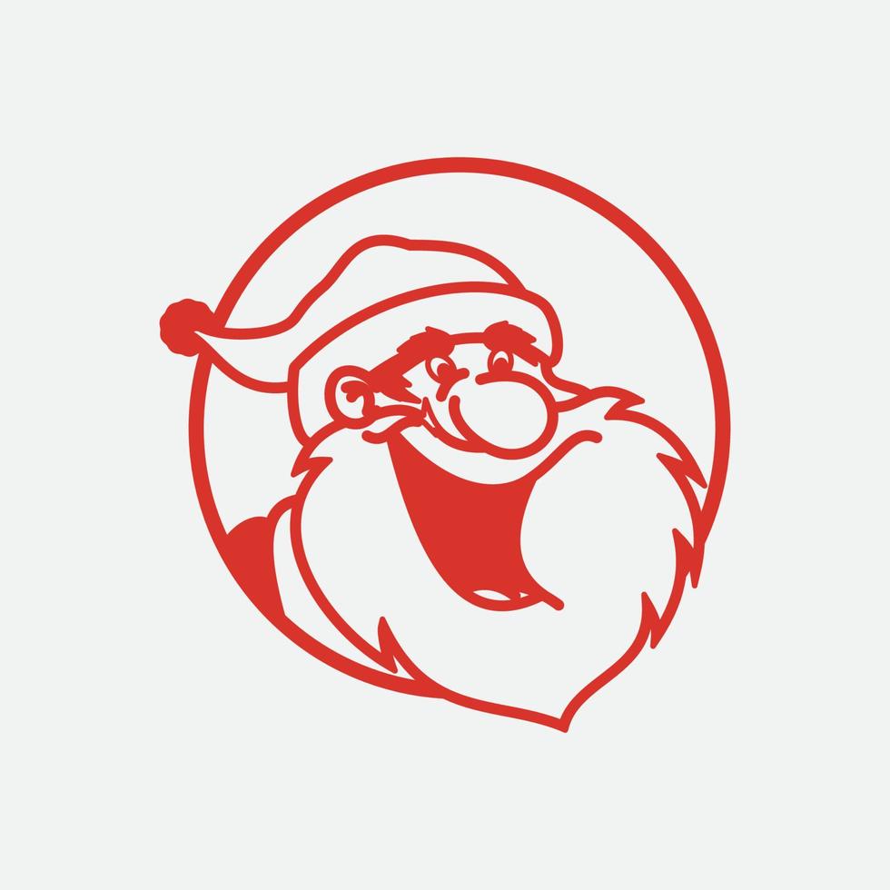 de kerstman claus vector illustraties ontwerp icoon logo