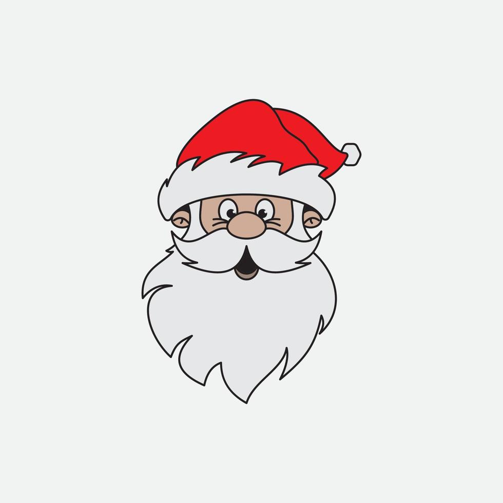 de kerstman claus vector illustraties ontwerp icoon logo